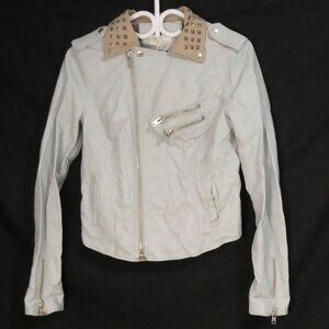 Vintage - RD STYLE | small petite | Chic Studded Collar Faux Leather Jacket